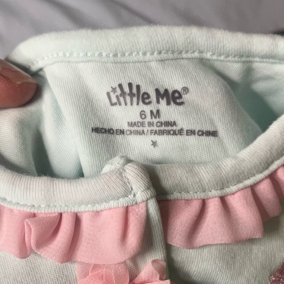 Little Me 6 Months Baby Girls Bunny Romper Hat Matching Set Easter Outfit Ruffle - Picture 10 of 13